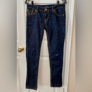 MEK DNM EUC Sz 27 ‘AVALON CIGARETTE’ Dark Wash L-R Skinny Jeans